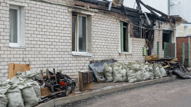 Professional Fire Damage Restoration technician working in Largo, MD